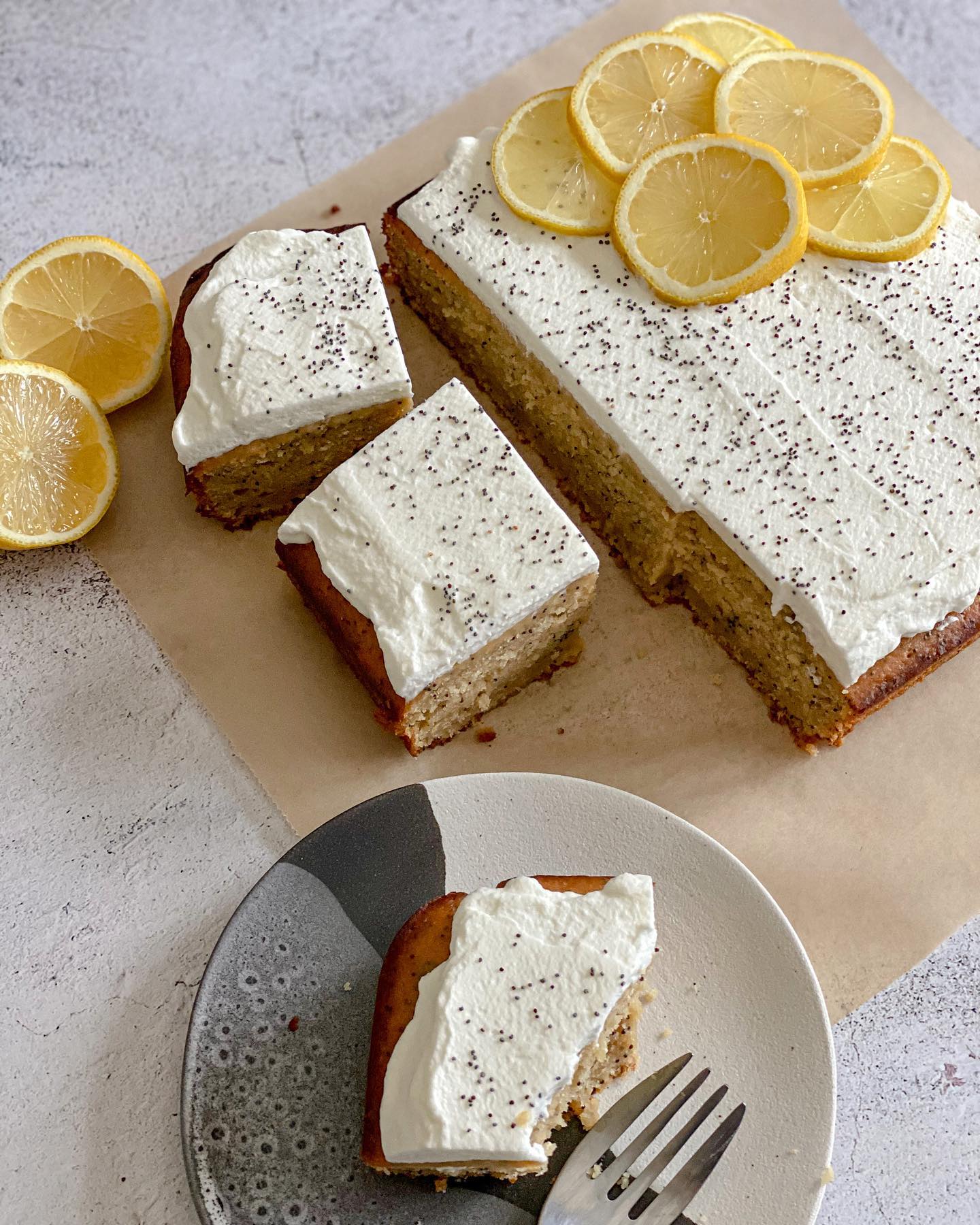 The first day of May calls for a super summery cake and this lemon poppy seed yogurt cake couldn’t be better! 

This cake couldn’t be easier to make. It can be done all in one bowl and it’s light refreshing and super moist. It’s basically like sunshine in a piece of cake! 

Recipe is up on the site! Link up in bio. 
__

https://crispandcrumble.com/lemon-poppy-seed-yogurt-cake/