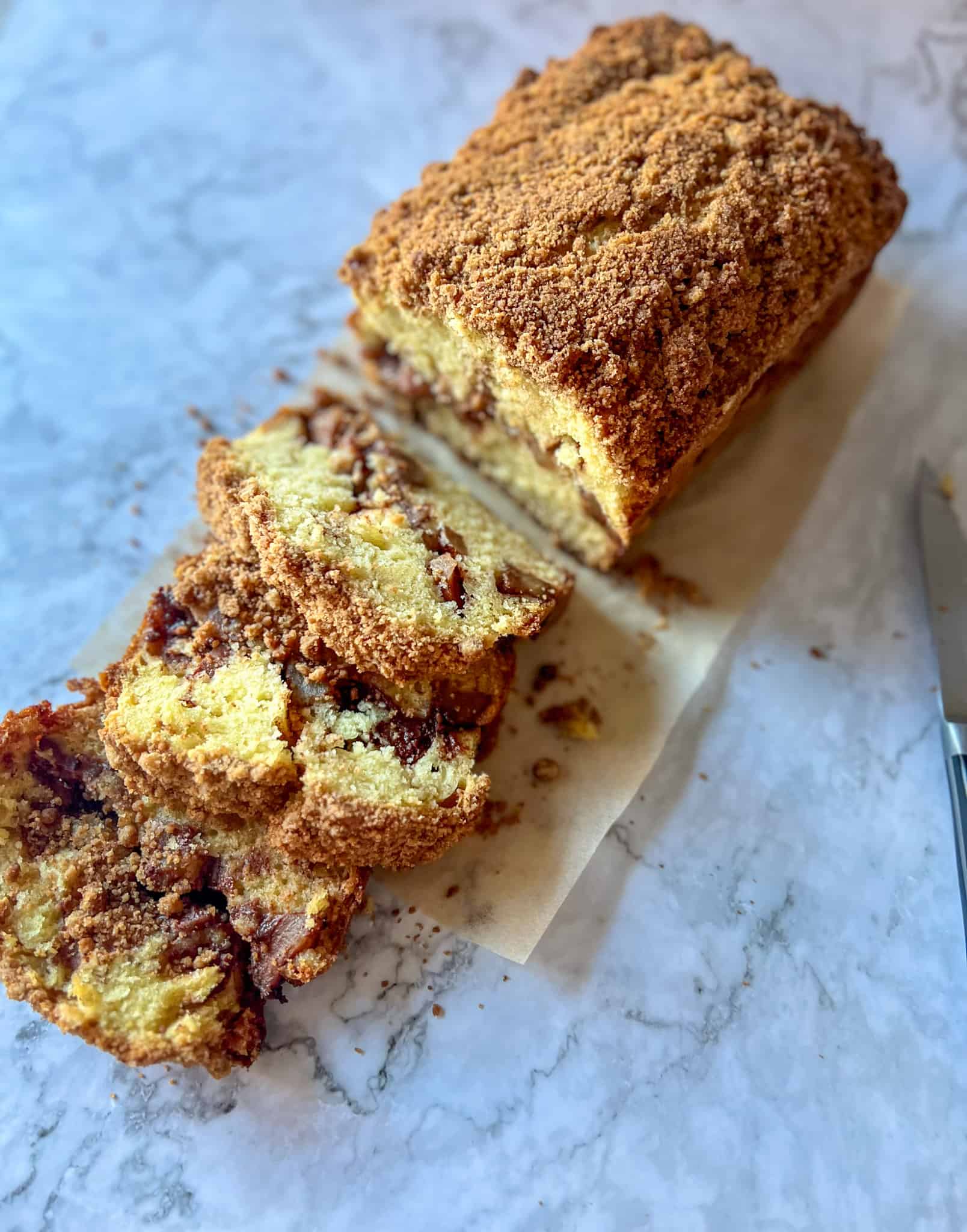 Slices of Apple Crumb Loaf