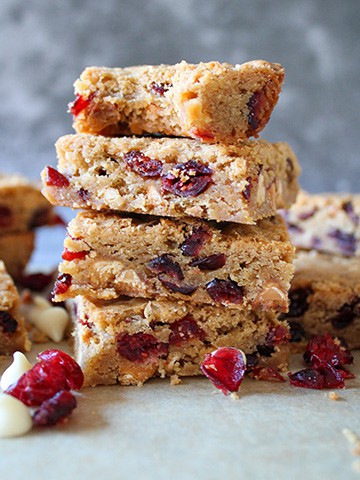 thumbnail image of White chocolate cranberry blondies